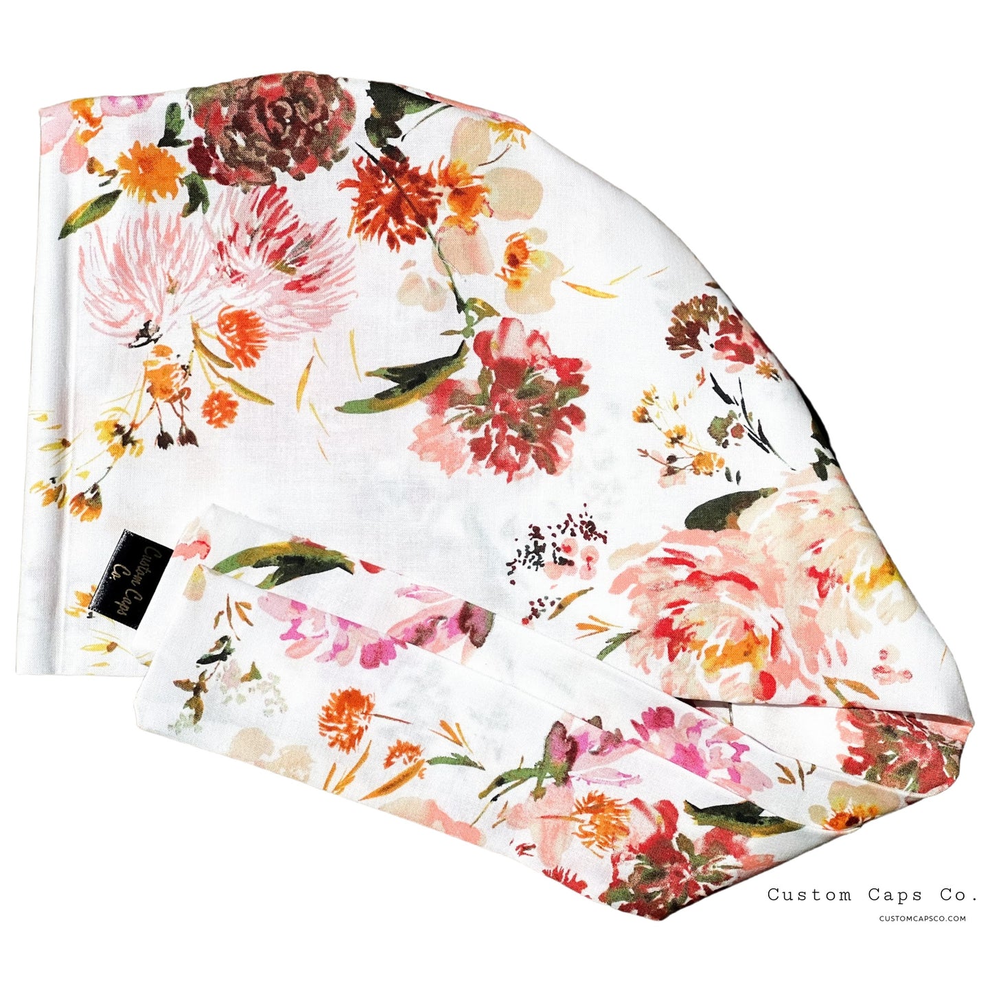 Muted Reds Watercolour Florals on White | Pixie
