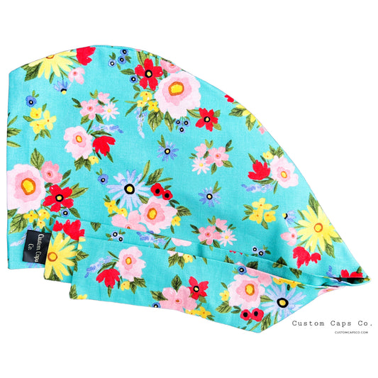 Floral Meadow on Aqua | Pixie