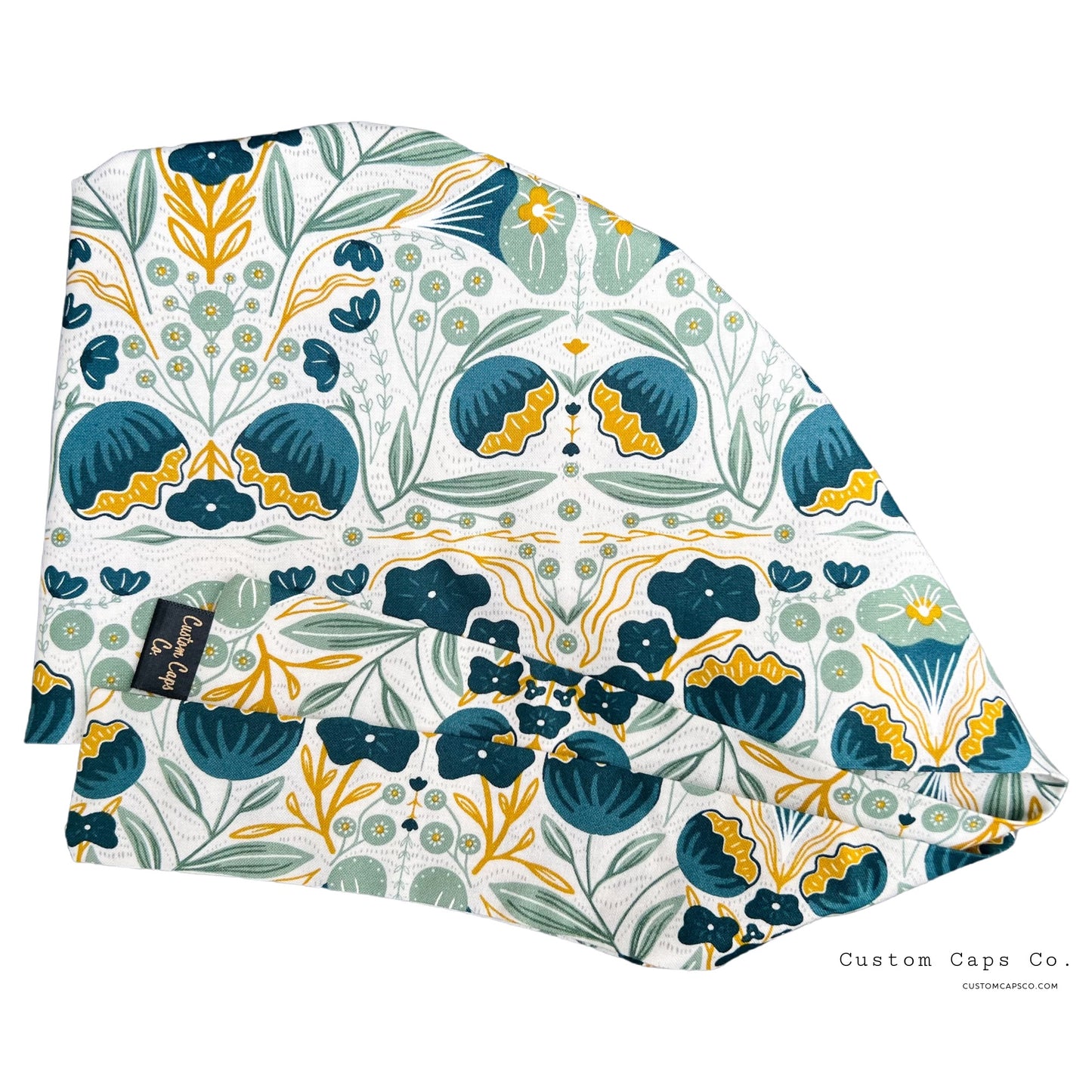 Modern Floral Toile in Sage, Teal & Yellow | Pixie