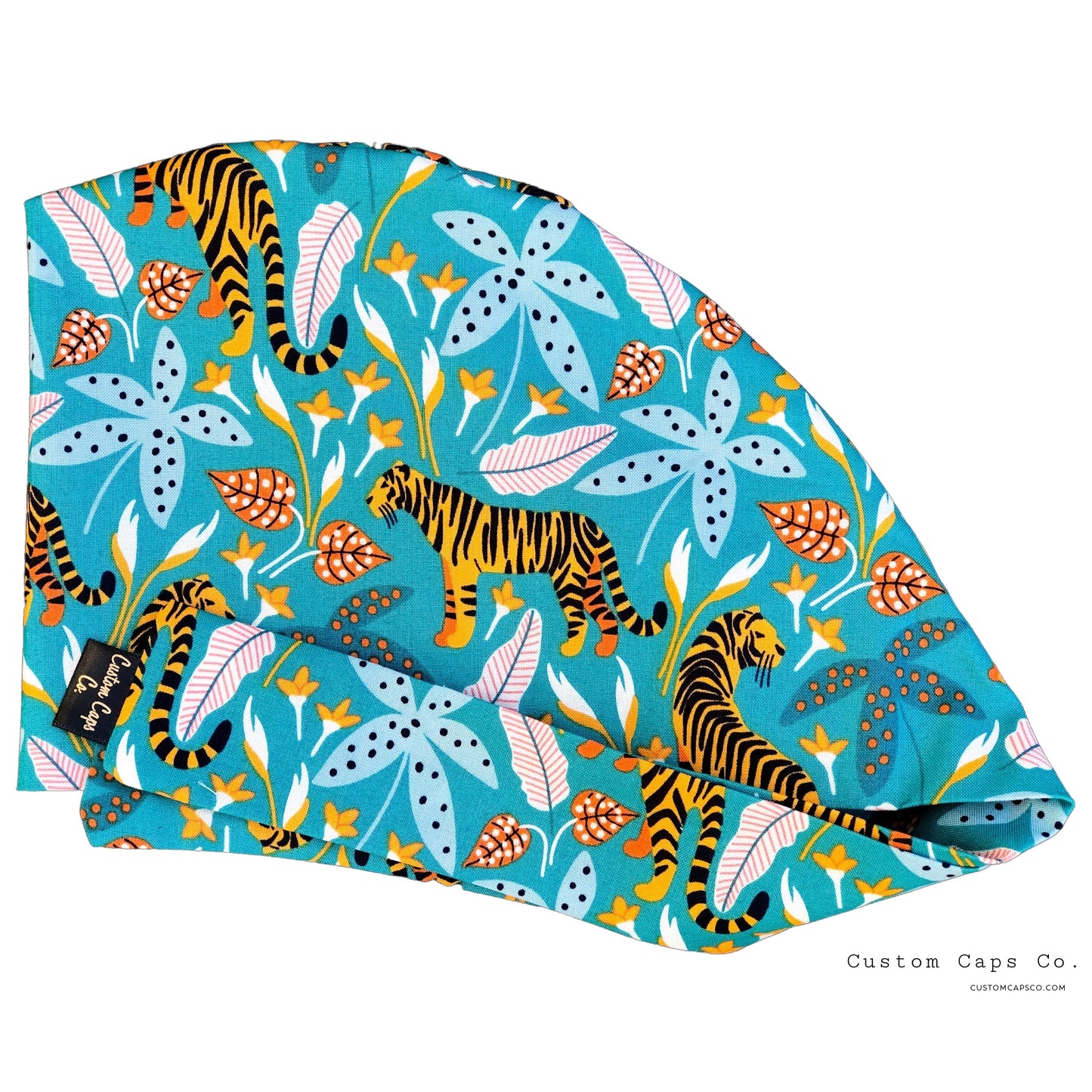 Tigers on Teal | Organic Cotton | Pixie