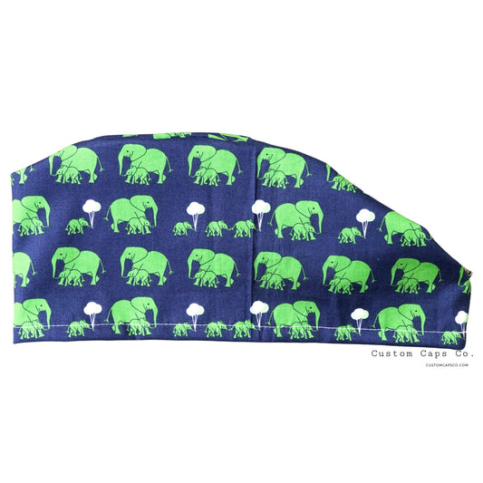 Elephant Party in Navy Blue | Modified Bouffant