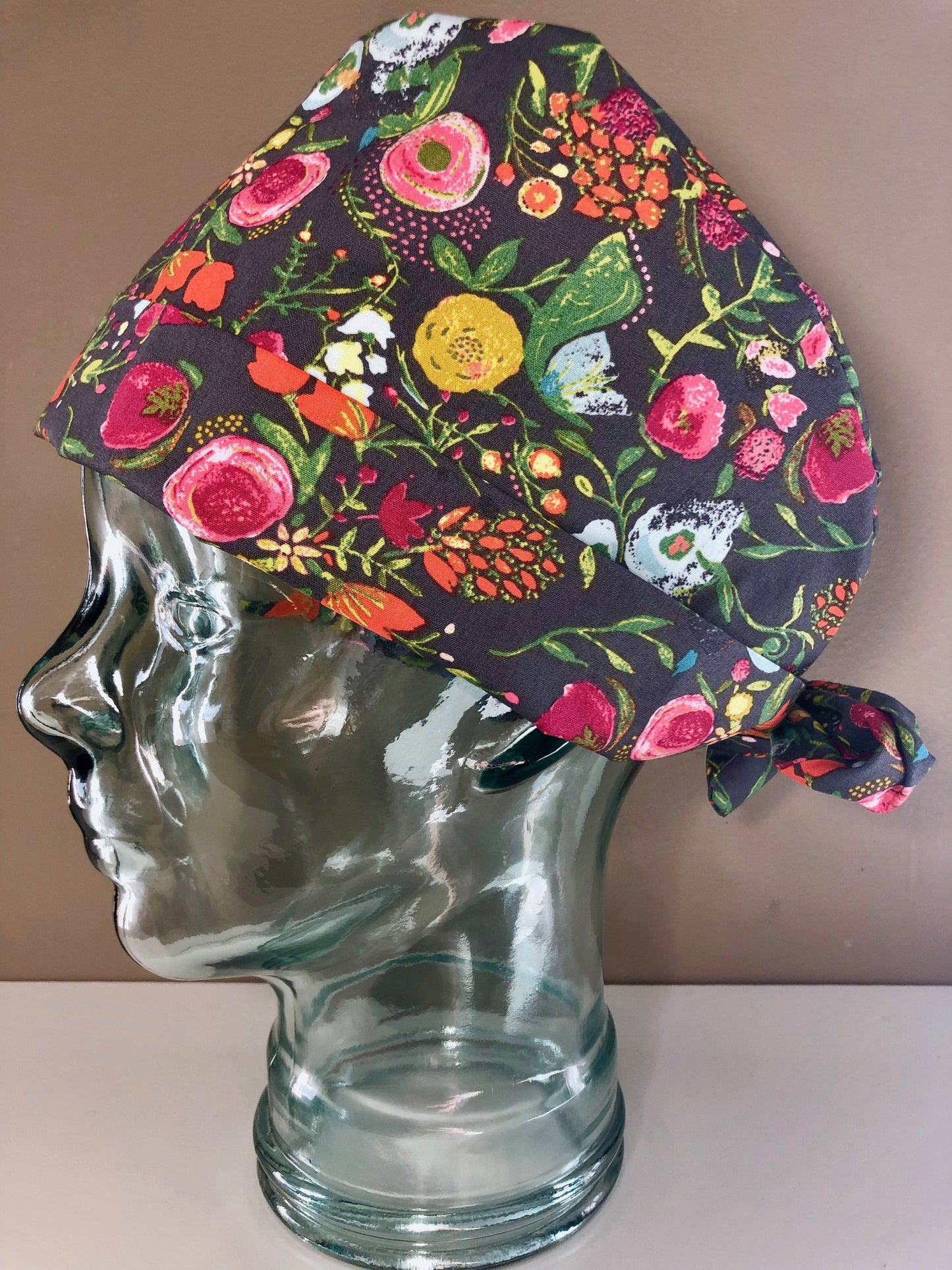 Vibrant Floral Vines, Pixie Cap - Custom Caps Co. 