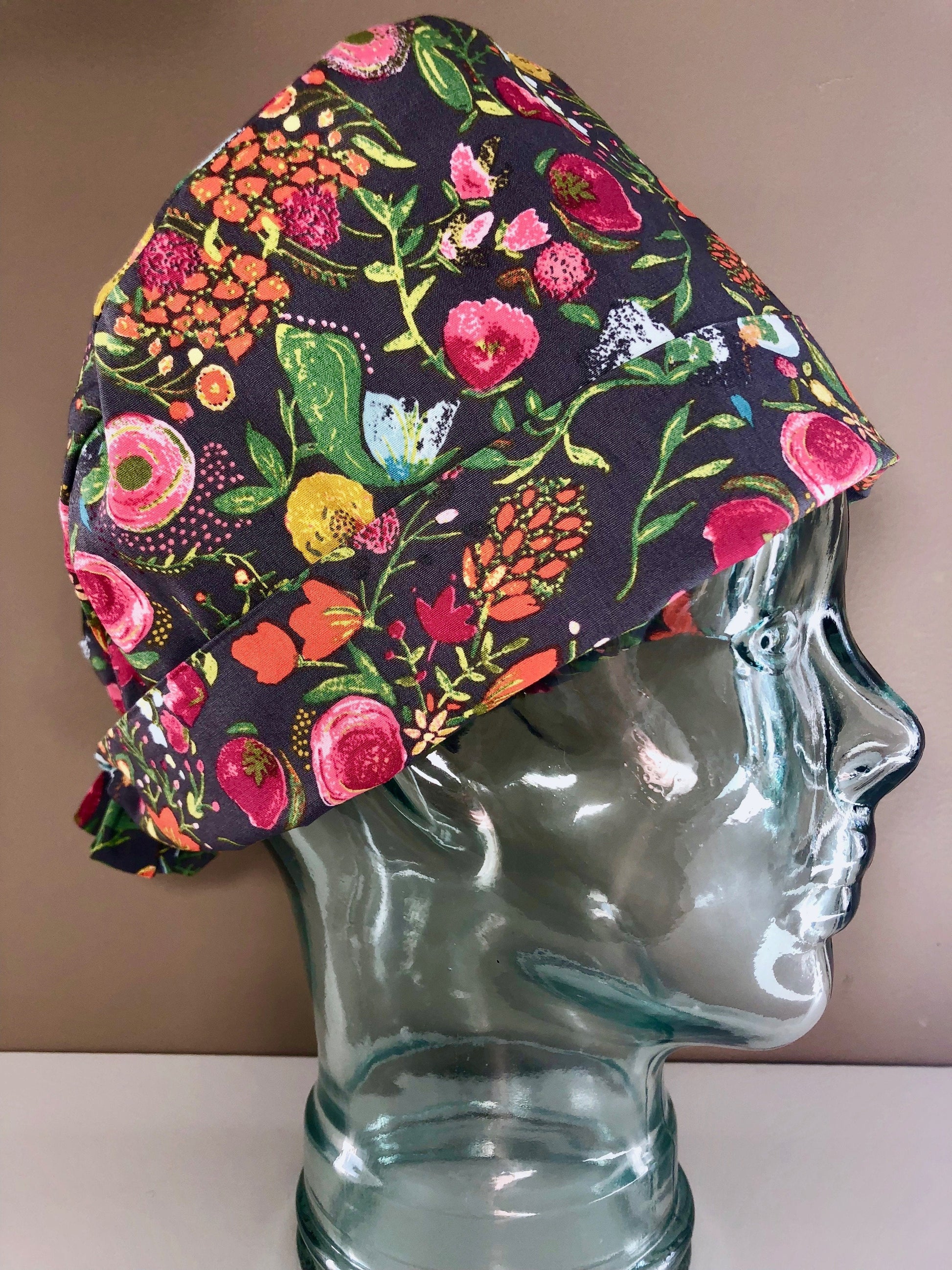 Vibrant Floral Vines, Pixie Cap - Custom Caps Co. 
