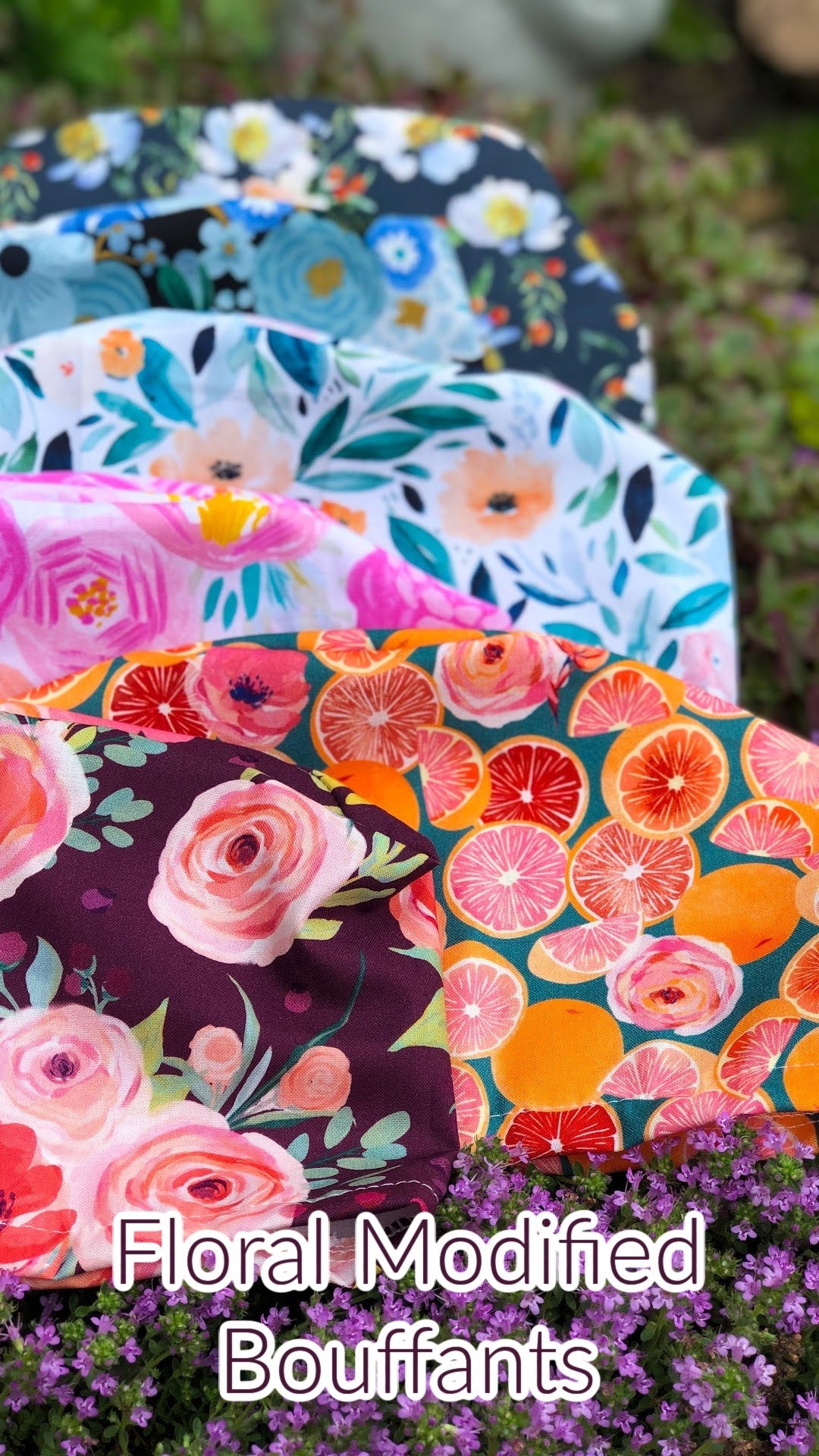 Vintage Florals in Dusk | Modified Bouffant